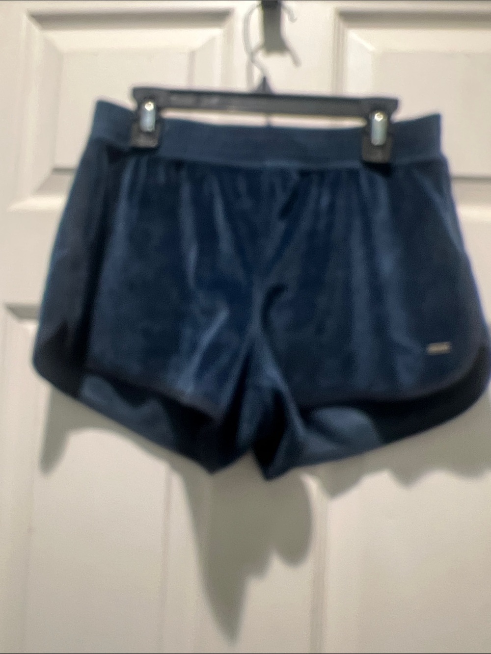 Hollister Navy Velour Athletic Shorts